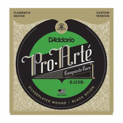 מיתרים לגיטרה קלאסית - Daddario EJ25B Pro-Arté Black Nylon Composite Flamenco