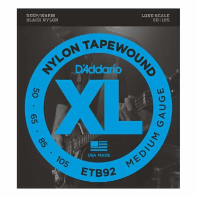 מיתרים לגיטרה בס דדריו - 50-105 - Daddario ETB92 Tapewound Bass super Long Scale