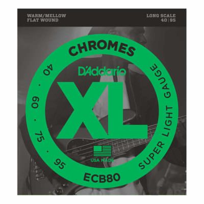 מיתרים לגיטרה בס דדריו - 40-95 - Daddario ECB80 Chrome Bass Long Scale
