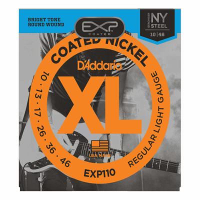 מיתרים לגיטרה חשמלית דדריו - 10-46 - Daddario EXP110 Coated Nickel Wound