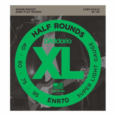 מיתרים לגיטרה בס דדריו - 40-95 - ENR70 Half Rounds Bass Long Scale