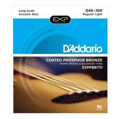 מיתרים לגיטרה בס אקוסטית דדריו - Daddario EXPPBB170 Acoustic Long Scale - 45-100