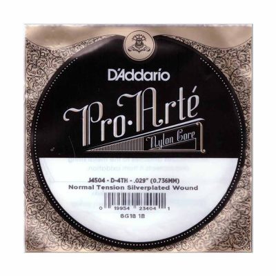 מיתר בודד D ( רביעי ) לגיטרה קלאסית דדריו - Daddario Silver Single - 029