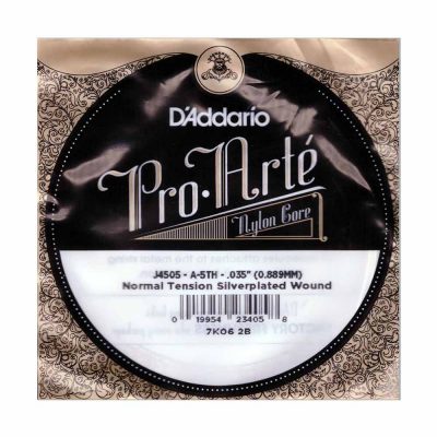 מיתר בודד A-5 ( חמישי ) לגיטרה קלאסית דדריו - Daddario Silver Single - 035