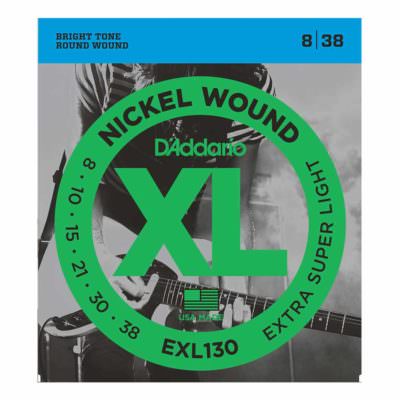 מיתרים לגיטרה חשמלית דדריו - 8-38 - Daddario EXL130 Nickel Wound