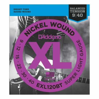 מיתרים לגיטרה חשמלית דדריו - 9-40 - Daddario EXL120BT Nickel Wound Balanced Tension