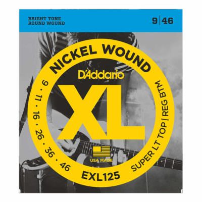 מיתרים לגיטרה חשמלית דדריו - 9-46 - Daddario EXL125 Nickel Wound