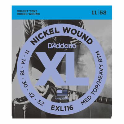 מיתרים לגיטרה חשמלית דדריו - 11-52 - Daddario EXL116 Nickel Wound