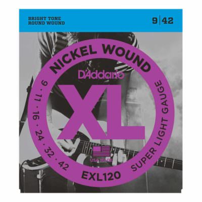 מיתרים לגיטרה חשמלית דדריו - 9-42 - Daddario EXL120 Nickel Wound