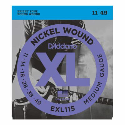 מיתרים לגיטרה חשמלית דדריו - 11-49 - Daddario EXL115 Nickel Wound