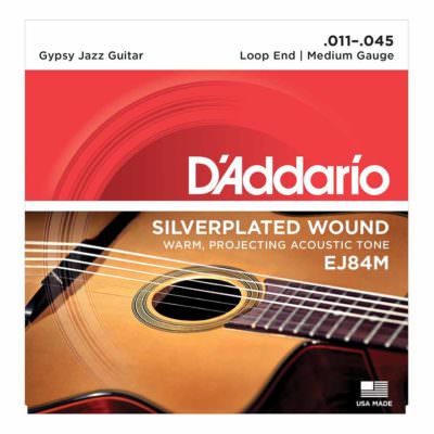מיתרים לגיטרה אקוסטית דדריו - 10-44 - Daddario EJ84L Gypsy Jazz Guitar Strings