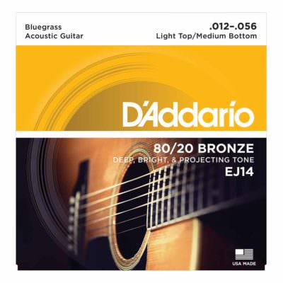 מיתרים לגיטרה אקוסטית דדריו - 11-52 - Daddario EJ13 80/20 Bronze Acoustic Guitar Strings