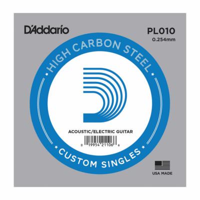 מיתר בודד לגיטרה דדריו - Daddario Plain Steel Single - 010