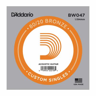 מיתר בודד לגיטרה אקוסטית דדריו - Daddario 80/20 Bronze Wound Single - 047