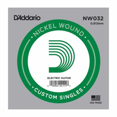 מיתר בודד לגיטרה חשמלית דדריו - Daddario Single Nickel Wound - 032