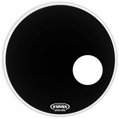 עור חיצוני לתוף בס אוונס - "Evans BD24RB EQ3 Resonant 24 Smooth Black