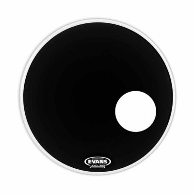 עור חיצוני לתוף בס אוונס - "Evans BD20RB EQ3 Resonant 20 Smooth Black