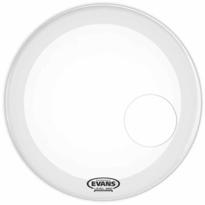 עור חיצוני לתוף בס אוונס - Evans BD24RGCW EQ3 Resonant 24" Coated White