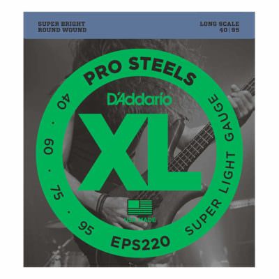 מיתרים לגיטרה בס דדריו - 40-95 - Daddario EPS220 Prosteels Bass Long Scale