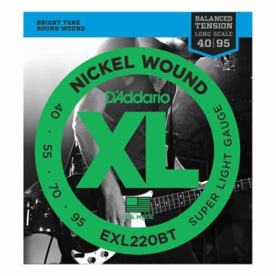 מיתרים לגיטרה בס דדריו - 40-95 - Daddario EXL220BT Nickel Wound Balanced Tension