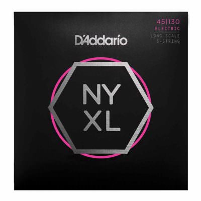מיתרים לגיטרה בס 5 מיתרים דדריו - 45-130 - Daddario NYXL45130 Set Long Scale 5String