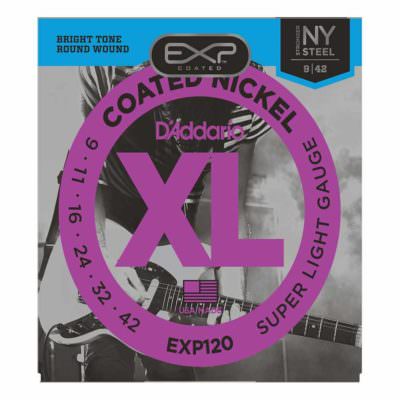 מיתרים לגיטרה חשמלית דדריו - 9-42 - Daddario EXP120 Coated Nickel Wound