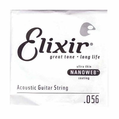 מיתר בודד לגיטרה אקוסטית אליקסיר - Elixir Nanoweb Single - 056