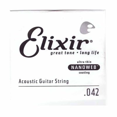 מיתר בודד לגיטרה אקוסטית אליקסיר - Elixir Nanoweb Single - 042