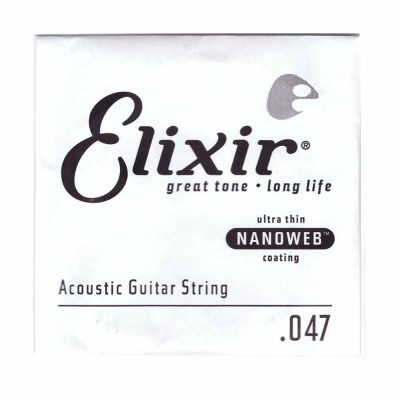 מיתר בודד לגיטרה אקוסטית אליקסיר - Elixir Nanoweb Single - 047