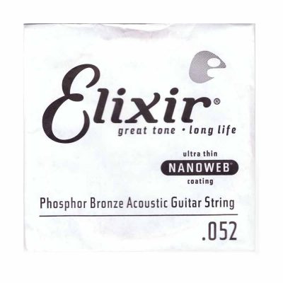 מיתר בודד לגיטרה אקוסטית אליקסיר - Elixir Nanoweb Single - 052