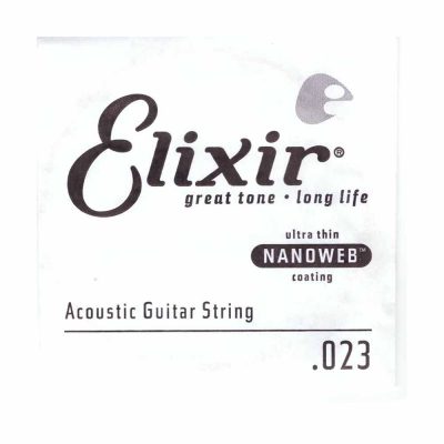 מיתר בודד לגיטרה אקוסטית אליקסיר - Elixir Nanoweb Single - 023