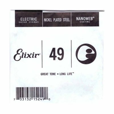 מיתר בודד לגיטרה חשמלית אליקסיר - Elixir Plain Steel Single - 049