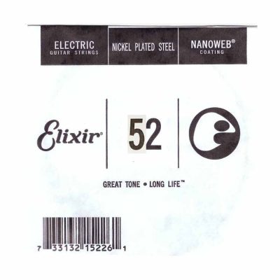 מיתר בודד לגיטרה חשמלית אליקסיר - Elixir Plain Steel Single - 052