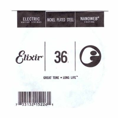 מיתר בודד לגיטרה חשמלית אליקסיר - Elixir Plain Steel Single - 036