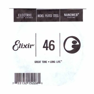 מיתר בודד לגיטרה חשמלית אליקסיר - Elixir Plain Steel Single - 046