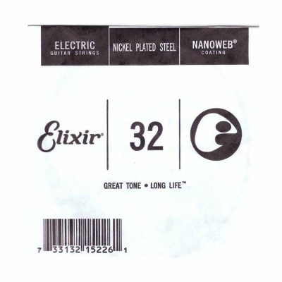 מיתר בודד לגיטרה חשמלית אליקסיר - Elixir Plain Steel Single - 032