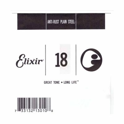 מיתר בודד לגיטרה אליקסיר - Elixir Plain Steel Single - 018