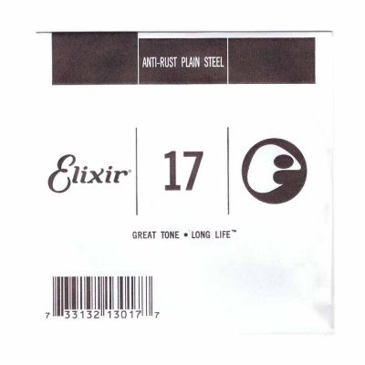 מיתר בודד לגיטרה אליקסיר - Elixir Plain Steel Single - 017