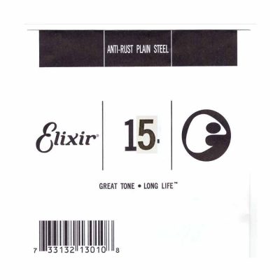 מיתר בודד לגיטרה אליקסיר - Elixir Plain Steel Single - 015