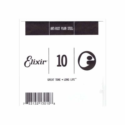 מיתר בודד לגיטרה אליקסיר - Elixir Plain Steel Single - 010