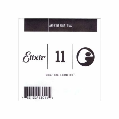 מיתר בודד לגיטרה אליקסיר - Elixir Plain Steel Single - 011