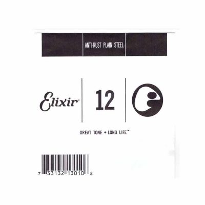 מיתר בודד לגיטרה אליקסיר - Elixir Plain Steel Single - 012
