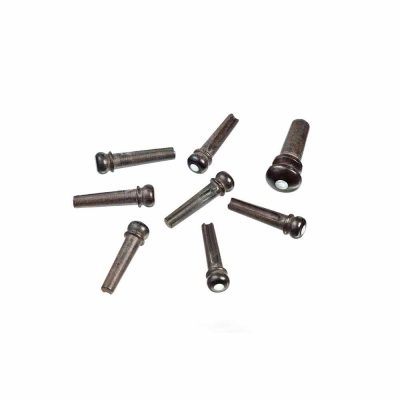 פינים לגיטרה אקוסטית אבוני פנינה דדריו - Daddario Planet Waves Ebony Pearl Inlay Bridge Pins with End Pin Set