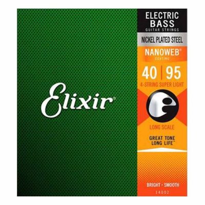 מיתרים לגיטרה בס אליקסיר - 40-95 - Elixir 14002 NANOWEB Nickel Plated Steel
