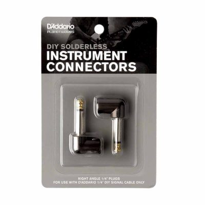שני מחברי PL זווית ללא צורך בהלחמה דדריו - Daddario Planet Waves PW-RGAP-2 Instrument Connectors