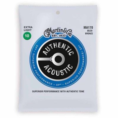 מיתרים לגיטרה אקוסטית מרטין - Martin 80/20 Bronze MA170 10-47